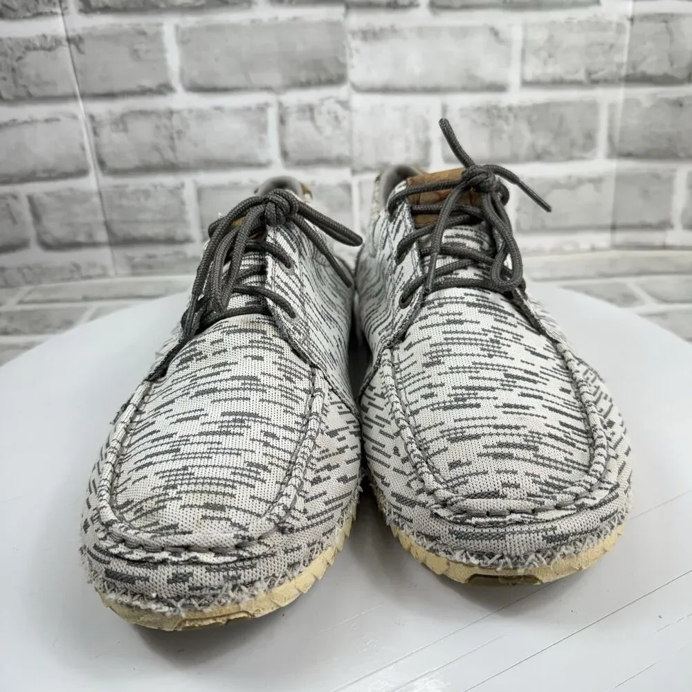 Twisted X Zero-X White & Grey Canvas Lace Up Casual Shoe Men Size 13 M